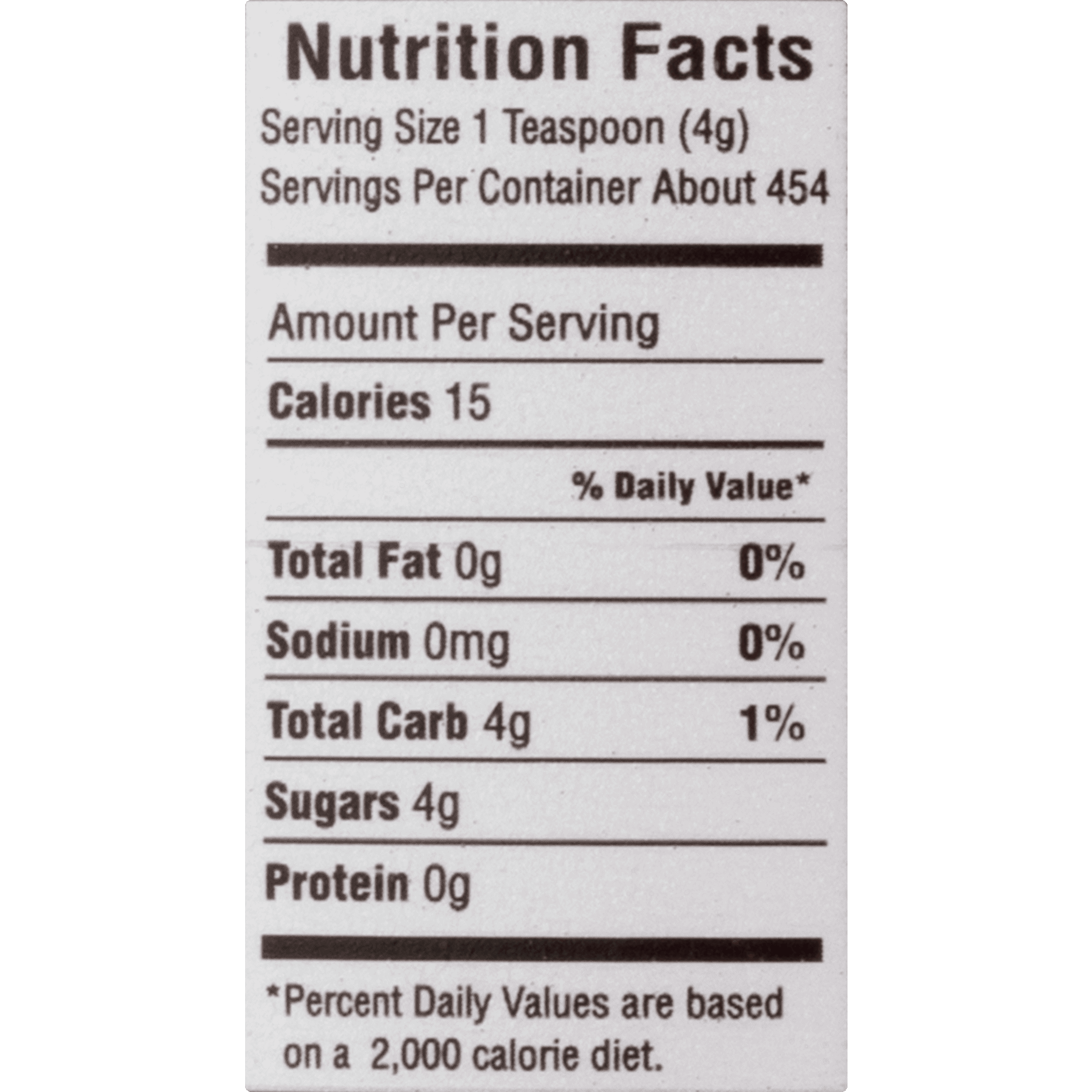 C H Pure Cane Sugar Nutrition Facts Nutrition Ftempo
