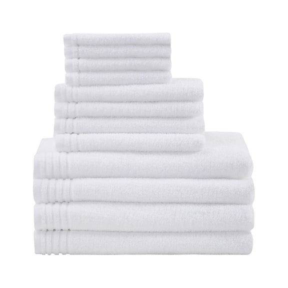 Gracie Mills 12-Piece 100% Cotton Quick Dry Towel Set GRACE-12491 Lightweight Soft