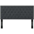 thumbnail image 3 of Helena Tufted Full / Queen Upholstered Linen Fabric Headboard - Gray, 3 of 4