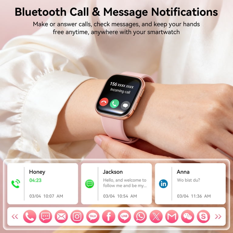 Mingdaln 7 Bands Gift Set Smart Watches Fits for Android iPhone Mingdaln 7 Bands Gift Set Smart Watches Fits for Android iPhone