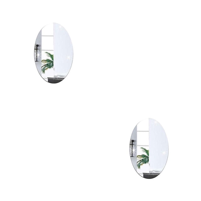 Toystoory Adhesivo de espejo para pared, autoadhesivo ovalado, Rectangular, decoración artística para dormitorio, calcomanías espejadas, póster, adorno Type3 NO3 Toystoory CBP029903