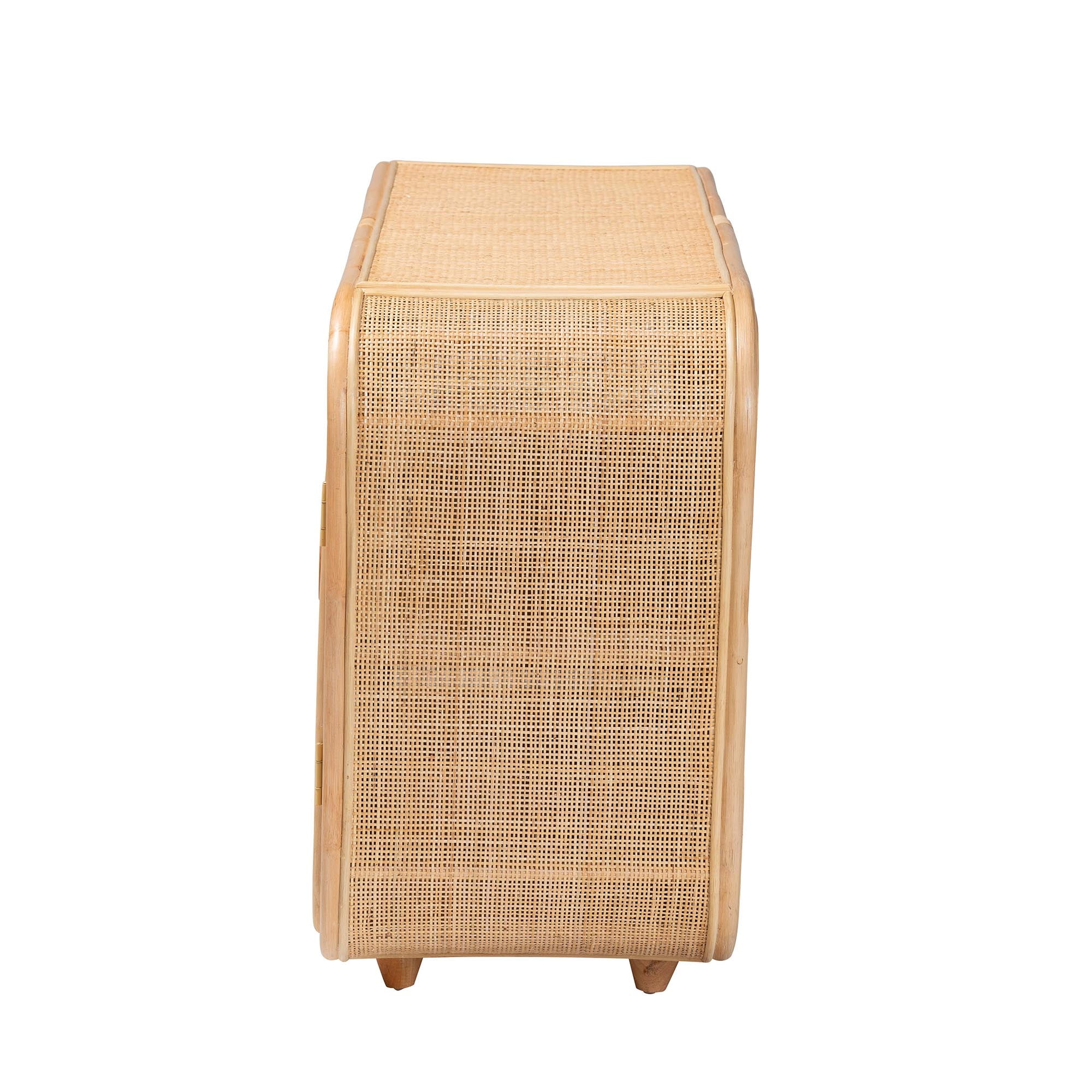 bali & pari Evania Boho Storage Cabinet, 3-Door, Natural