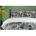 thumbnail image 4 of Ambesonne Vintage Duvet Cover Sets, Napoleon Woman Garden, 2-King, Dark Grey Black, 4 of 7