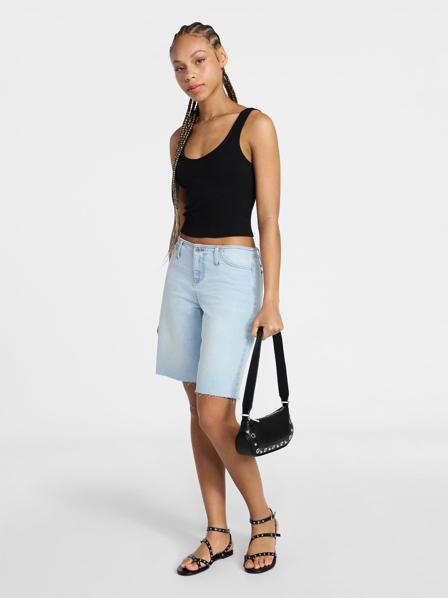 No Boundaries Cropped V-Neck Tank Top, Women’s XXS-XXL