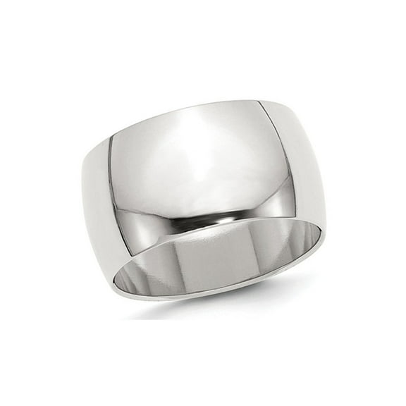 Gem & Harmony Mens Sterling Silver 12mm Wedding Band Ring for Men