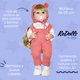 thumbnail image 3 of Muñeca Reborn Emma 55cm | Vinilo Suave Full Body | Overol rosa | Kit Completo, 3 of 4