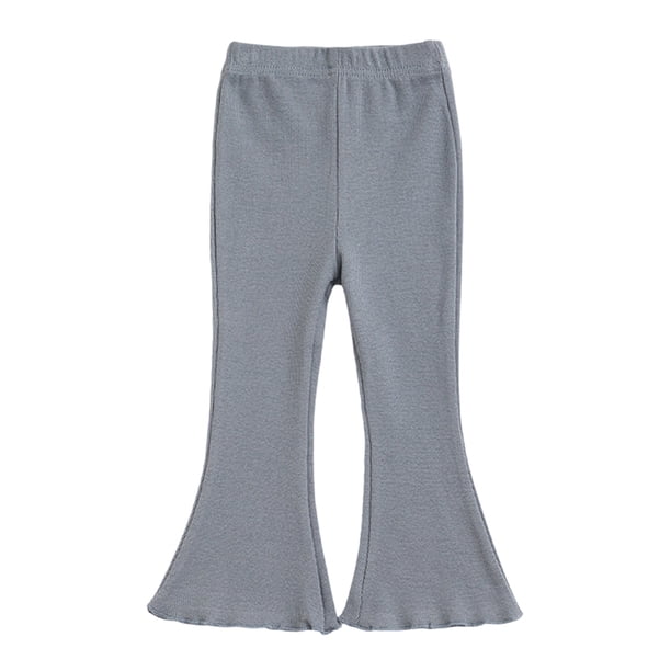 Odeerbi 1-9 Años Niñas Mallas de Punto Elástico Pantalones Acampanados Pantalones Elasticidad Dulce Pantalones