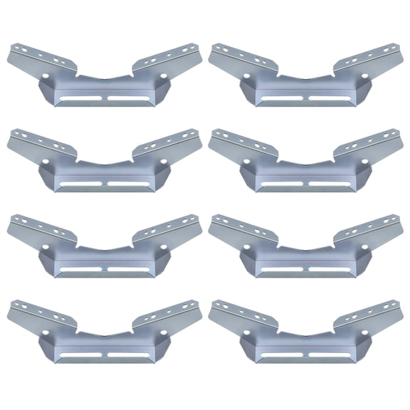 8 Pack - Pontoon V Wing Bunk Brackets for Boat Pontoon Bolster Trailer