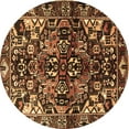 thumbnail image 1 of Ahgly Company Indoor Round Persian Brown Traditional Area Rugs, 7' Round, 1 of 4