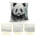 thumbnail image 4 of GOSMITH  Animal Throw Pillow Cushion Cover, Watercolor Panda Bear Wildlife Zoo Theme Art Image, Decorative Square Accent Pillow Case, White Beige, 4 of 5