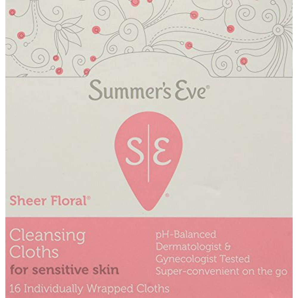 5 Pack Summers Eve Feminine Cleansing Cloths Sensitive Skin Sheer