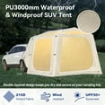 thumbnail image 2 of Slsy Inflatable Camping Tent, 6-8 Person Family Waterproof SUV Tents with Pump, Easy Setup Blow Up Tents with 2 Awnings, Glamping Tents Large Vestibule, 118" L x 98.4" W x 70.9" H, 2 of 10