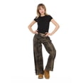thumbnail image 2 of Forever 21 Women's Low Rise Baggy Fit Jeans with Side Stripes and Bow Accents, Sizes 0-14, 2 of 5