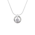 thumbnail image 2 of Delight Jewelry Silvertone Hope on White Spinners Joy Ring Charm Necklace, 18", 2 of 4