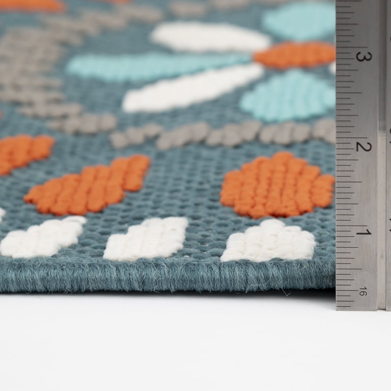 Mainstays Outdoor Area Rug, Multicolor Medallion, Polypropylene