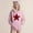 Pink Sweatshirt for Winter, variant on Women's Cute Hoodies Fashion Star Print Sweatshirts Oversized Cat Ear Long Sleeves Sweatshirts Fall Pullover Tops With Pockets White L