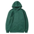 thumbnail image 4 of Kixjoy Men's Fashion Hoodies & Sweatshirts Fashion Long Sleeve Oversized Hoodies for Men Casual Drawstring Loose Fit Pullover Sweatshiet Lightweight Winter Mens Sweatshirts, Dark Green XL, 4 of 5