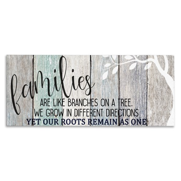 Stupell Industries Rustic Lodge Inspirational Families are Branches Canvas Art, 30 x 13, by Kim Allen