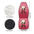 thumbnail image 7 of Uourmeti Cute Cartoon Panda Strawberry Print 2 Piece Car Seat Covers Front Seats Only Red Car Interior Accessories for Women Girl Bucket Seat Protector Universal Fit Truck Suv Van, 7 of 7