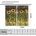 thumbnail image 2 of Sunflower Window Curtains,Rustic Country Style Floral Butterfly Farmhouse Wooden Decor for Home,Sunflower Rod Pocket Window Treatment Blackout Drapes for Dining Room Living Room 21x63in,2 Panel Set, 2 of 6