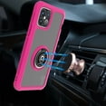 thumbnail image 4 of CoverON Apple iPhone 12 Mini Case (5.4"), Ring Holder Kickstand Magnetic Mount Clear Hard Back Cover Rubber Bumper, Hot Pink, 4 of 9