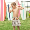 thumbnail image 4 of FORMRS Boys Swim Trunks Quick Dry Mesh Liner Boardshorts Sizes XS-XL, Fall Pumpkin Pattern, 4 of 7