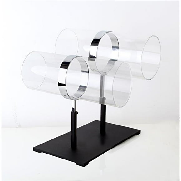 Double Headband Display with Base, Black