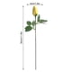 thumbnail image 2 of Flor de softbol rosa deportiva de cuero | Flor artificial decorativa realista | Decoración deportiva para el hogar | Centro de mesa artificial con temática de softbol para escritorio o mesa, 2 of 2