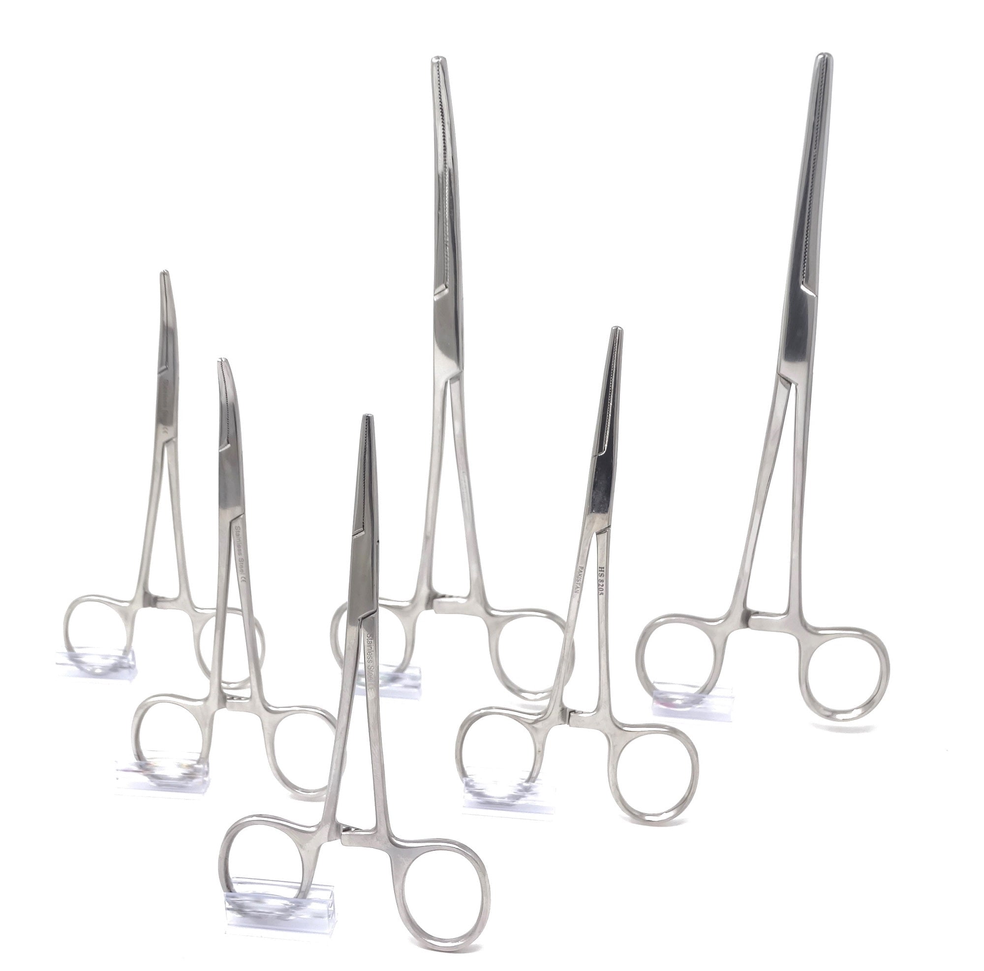 Ultimate Pliers 6 Pc Set Stainless Steel Locking Ratchet Ideal for Hobby, Electronics, Fishing and Taxidermy with Serrated Ends