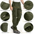 thumbnail image 4 of Men's BDU Casual Military Pants, Tactical Wild Army Combat ACU Rip Stop Camo Cargo Work Pants Trousers with 8 Pockets, 4 of 11
