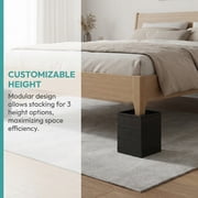 Takira Bed Risers Heavy-Duty,4 Pack,Adjustable Height Edge-Wrapped Design Suitable for Desk Legs,Sofas.