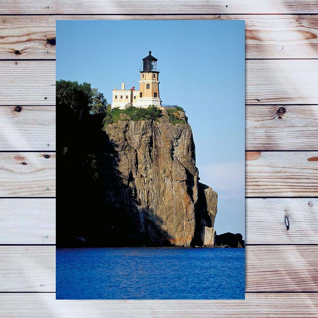 Lighthouse Canvas Wall Art Artwork Wooden Frame Painting Split Rock