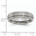 thumbnail image 6 of Titanium Grooved Edge 6mm Satin and Polished Band, 6 of 11