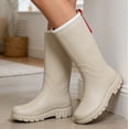 thumbnail image 2 of YUEHUA Womens Rain Boots Waterproof Mid Calf Rain Boots with Elasticated Ankle for Women Outdoor Use in the Rain Anti- Shoes Comfortable Insole Light Rain Shoes, 2 of 7
