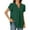 Green, variant on hotojiny Work Tops for Women Dressy Casual Short Sleeve Business Shirts Fashion Solid Color Notch V Neck Flowy Office Blouse