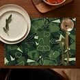 thumbnail image 4 of Gray Green Camo Textured Pattern Summer Placemats Table Placemats Set Of 6-Linen Kitchen Washable Placemats Table Mats 11.8"x17.7" Non-Slip Heat Resistant, 4 of 5