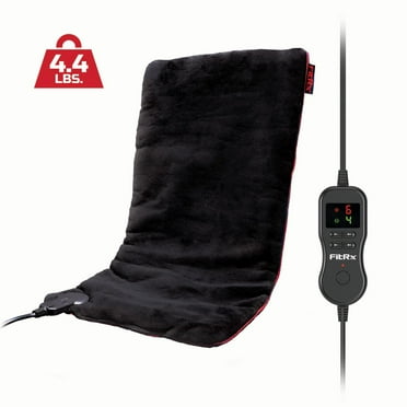 FitRx Recovery Heat Plus Weighted Heating Pad, 4lbs. Weighted Electric Heating Pad for Back Pain Relief, 12 x 24in.