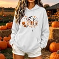 thumbnail image 2 of Enjoytime Womens Hoodie Halloween Printed Drawstring Long Sleeve Pullover Sweatshirt Fall Vintage Casual Spooky Season Hoodies, 2 of 5
