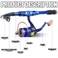 thumbnail image 3 of Sougayilang Surf Fishing Rod and Reel Combo Telescopic Fishing Pole and Smooth 12BB Reel, 3 of 8