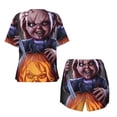 thumbnail image 5 of Lsque Chucky Women's Short-Sleeved Pajama Set - 2 Piece Soft and Lightweight Sleepwear Set-XX-Large, 5 of 9