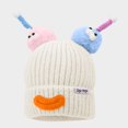 thumbnail image 4 of Quirky Knitted Hat Winter Warm No-Cuff round Top Cute Girl Face-Slimming Sausage-Mouth Yarn Monster Hat Fashionable Trendy Coldproof Cap, 4 of 4