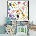thumbnail image 2 of Designart 'Coloful Wildflowers Floral Pattern I' Traditional Framed Canvas Wall Art Print, 2 of 5