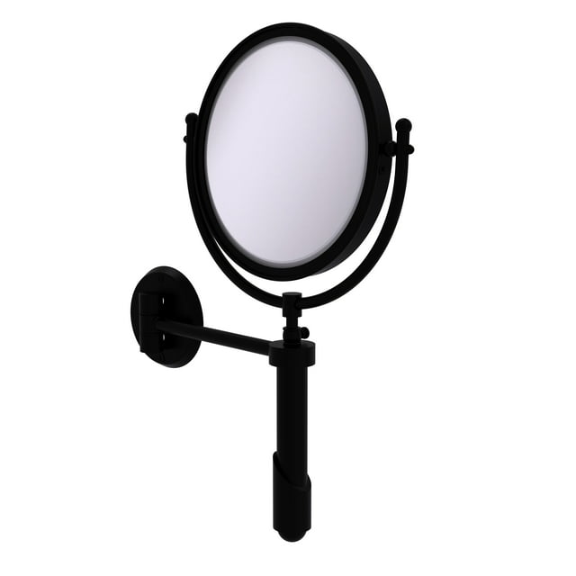 Soho Collection Wall Mounted Make-Up Mirror 8 Inch Diameter with 2X Magnification - SHM-8/2X-BKM