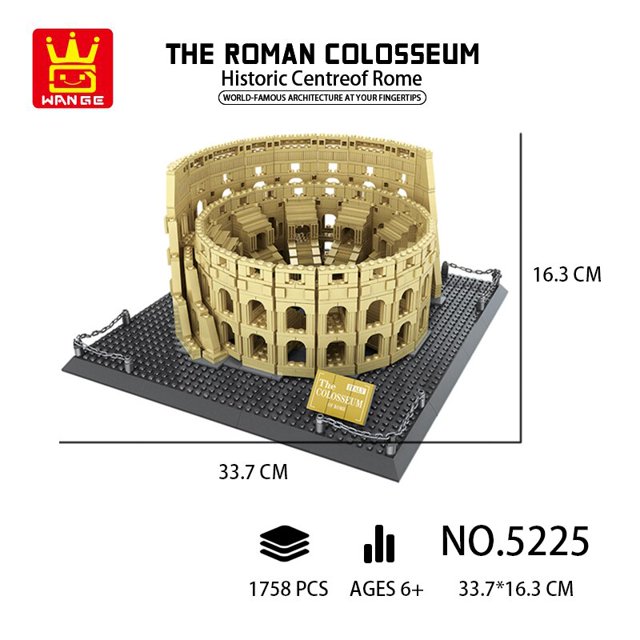 Wange-bloques de construcción de la Estatua de la libertad, Coliseo Romano, Torre Eiffel, modelo, juguetes para niños, regalo, 2023