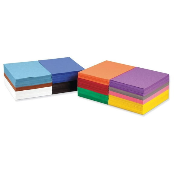 (Formerly SunWorks) Construction Paper Sampler, 12 Assorted Colors, 9" x 12", 2,400 Sheets