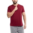 thumbnail image 4 of X RAY JEANS Mens Basic Henley Neck Short Sleeve T-Shirt, Cranberry, XL, 4 of 6