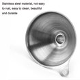 thumbnail image 4 of Stainless Steel Funnel, 3 Pieces Stainless Steel Funnel Strainer Filter Set with Handle for The Transfer of Liquid Ingredients, Dry Ingredients and Powder, 4 of 9