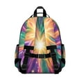 thumbnail image 3 of Colorful Tie Dye Burst Pattern Backpack for School,Cute School Bag,Schoolbag with Adjustable Shoulder Straps & Padded Back,15.25"x11.5"x5.25", 3 of 5