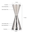 thumbnail image 2 of Jigger de cóctel doble, acero inoxidable, 4.6 pulgadas, taza de medida de 0.5 onzas a 3 onzas Jigger de barra profesional japonés EOTVIA NO, 2 of 6