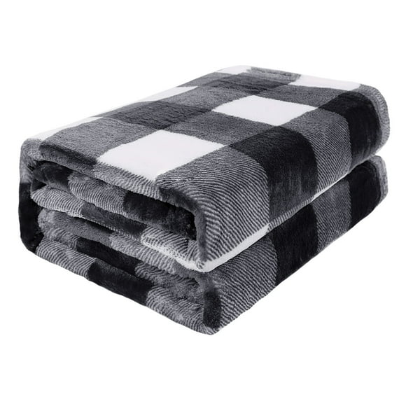Buffalo Plaid Flannel Fleece Blanket Soft Sofa Blankets Fuzzy Plush Lightweight Blanket for Couch Sofa Traveling